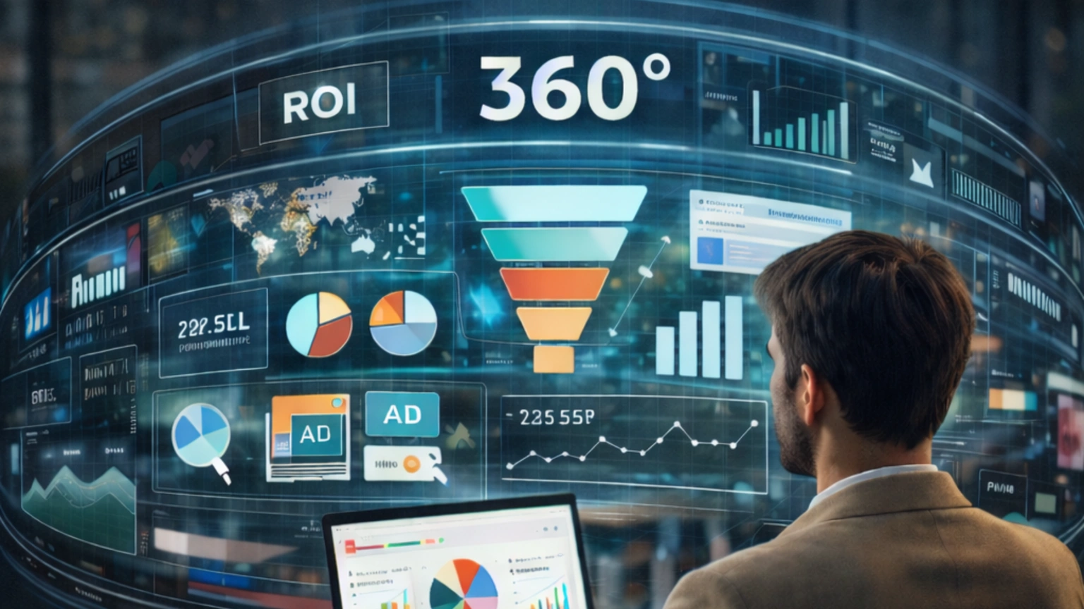 Audit digital 360 degrés avec analyse du ROI et de la performance marketing