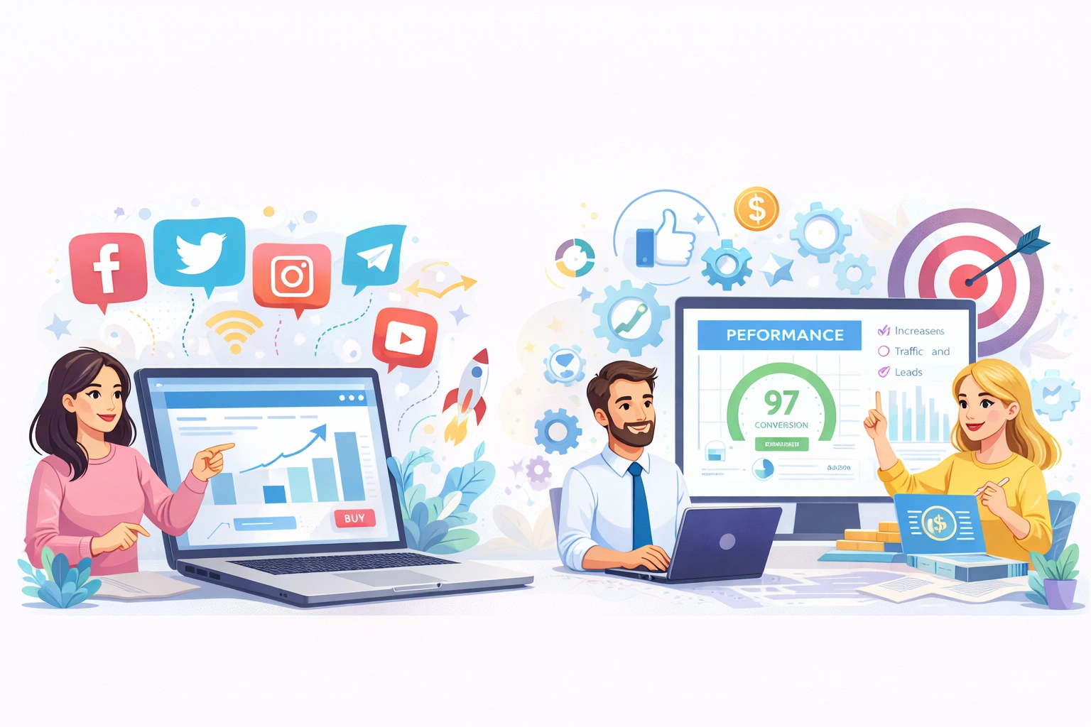 reseaux-sociaux-site-web-conversion-illustration